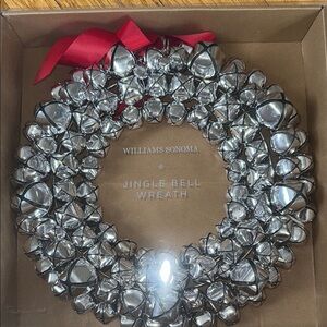 Williams Sonoma Silver Jingle Bell Wreath